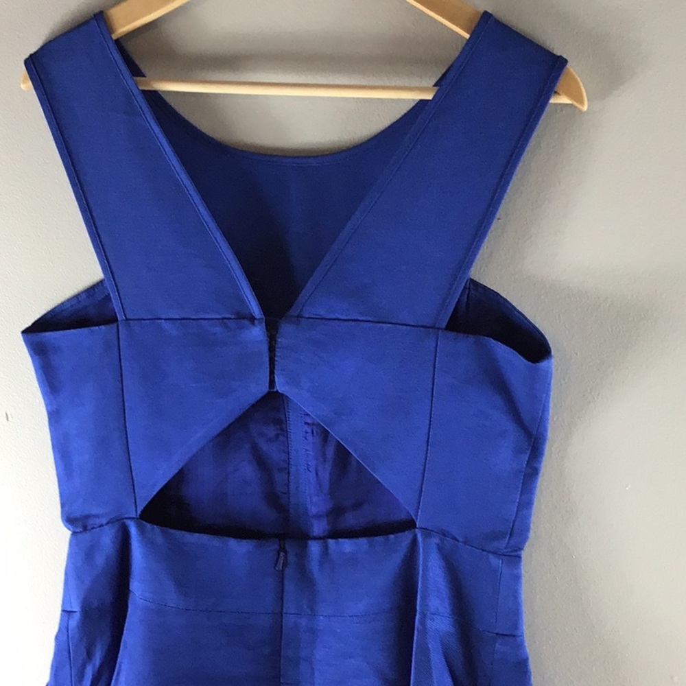 Reiss Royal Blue Fit-and-Flare Mini Dress - Picture 5 of 8